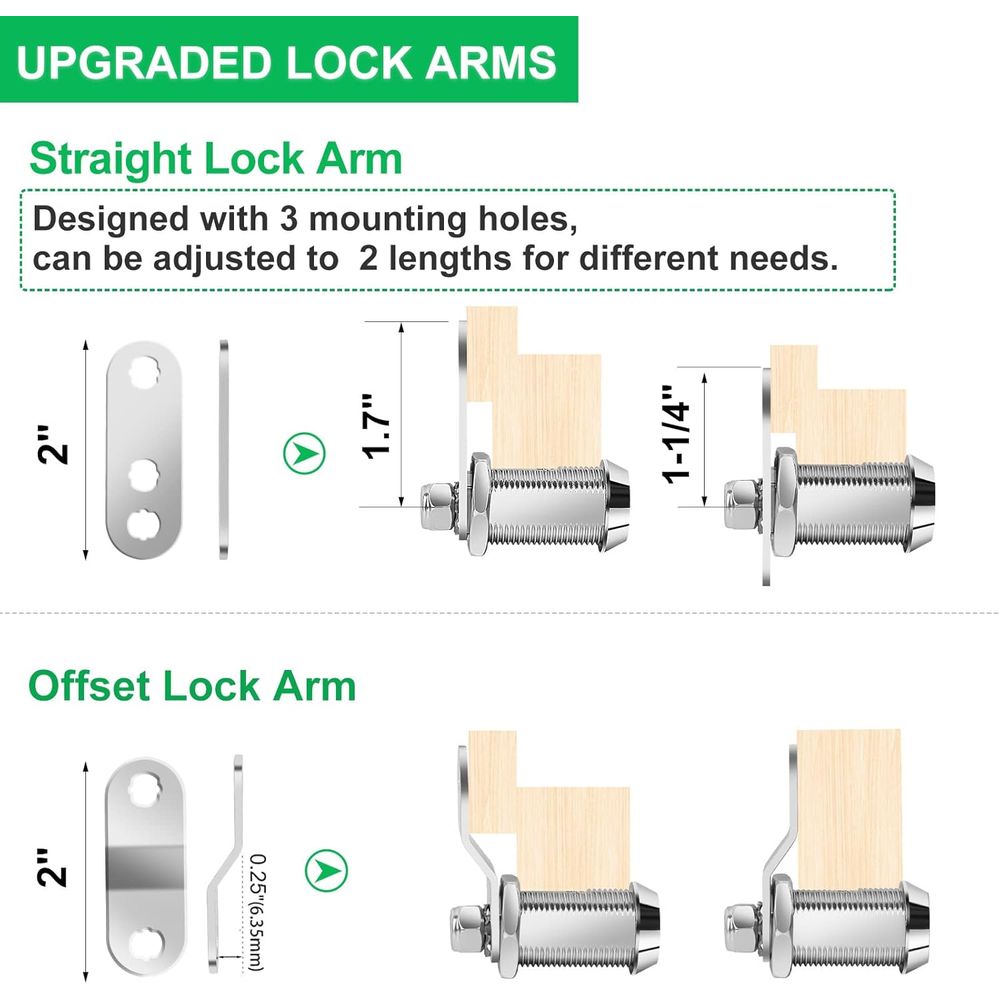 5 Pack Cabinet Lock with Keys, - Door Lock review and price