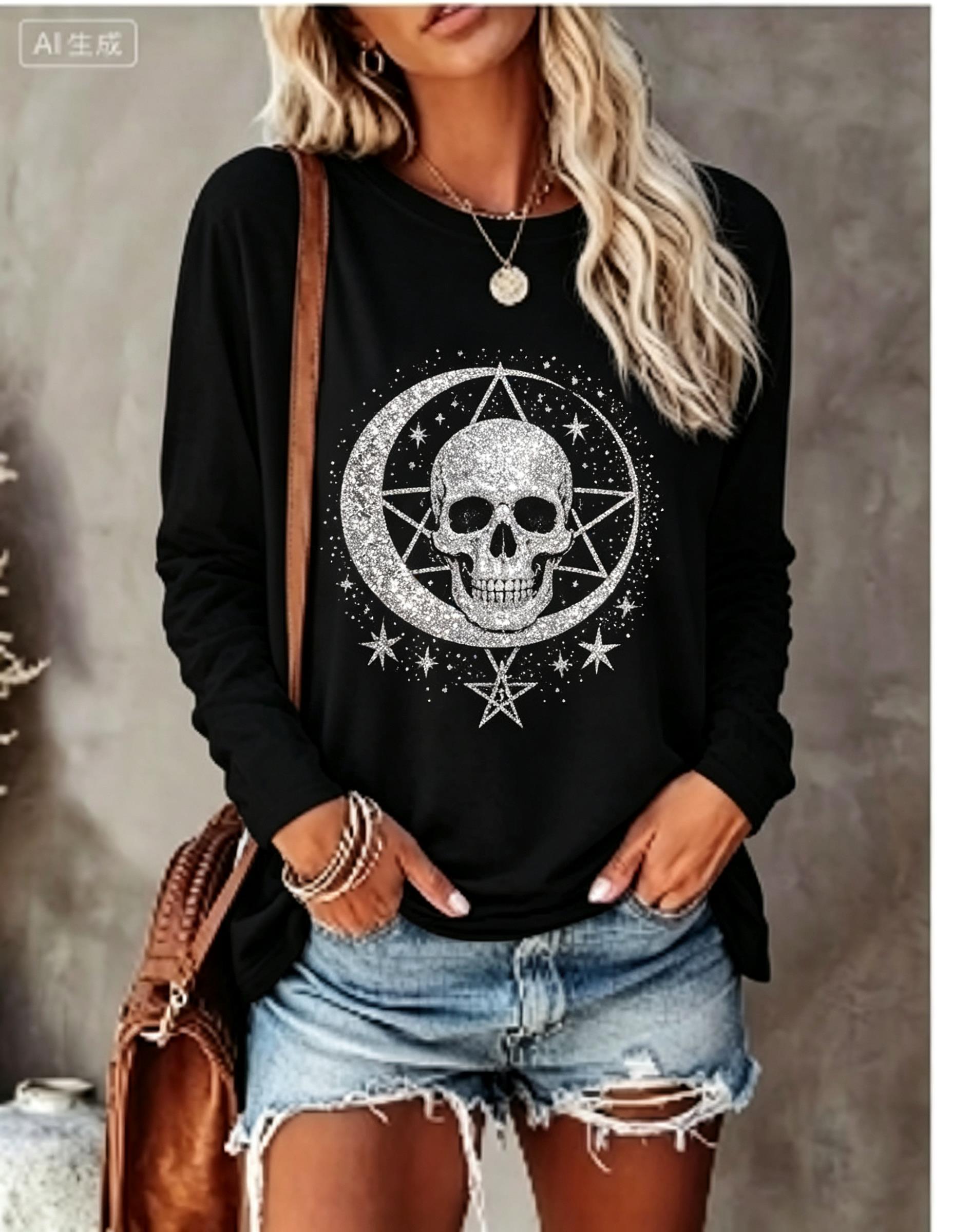 Women Long Sleeve T‑Shirt Simu - Wallpaper review and price