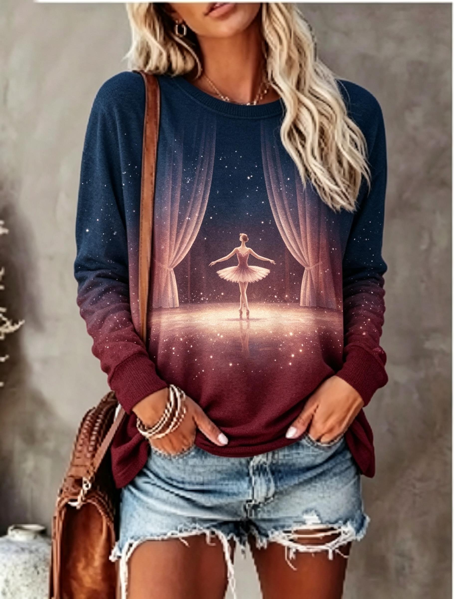 Women Long Sleeve T‑Shirt Ball - Wallpaper review and price