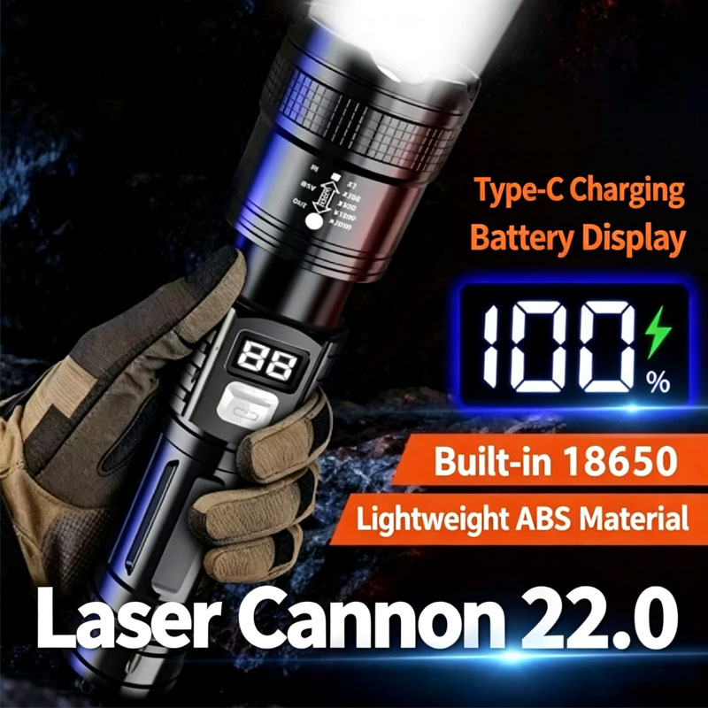 Zoomable Tactical Laser Flashl - Tape Measure review and price